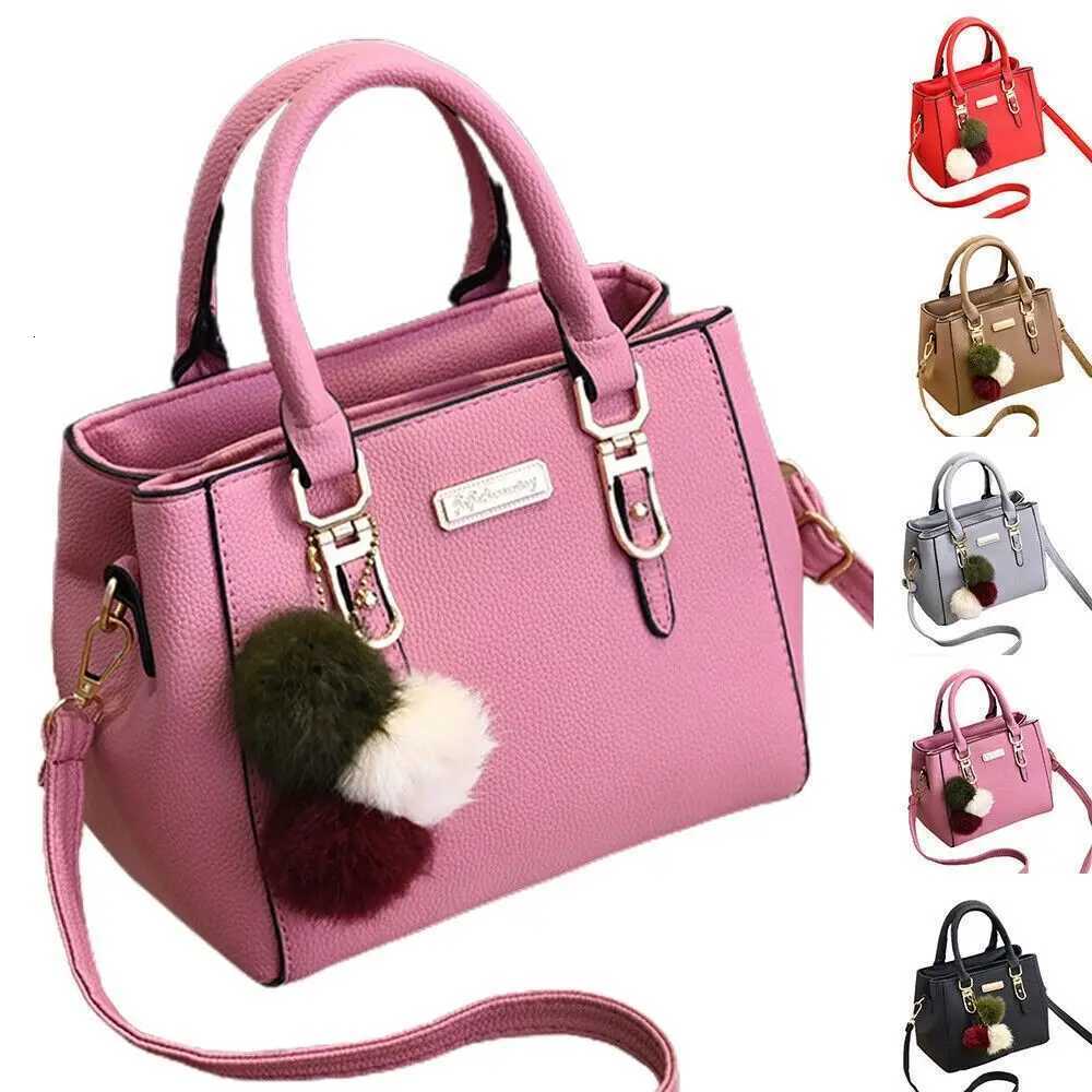 Shoulder Bags Simple Fashion Shoulder Bags PU Leather Solid Color Embossed Crossbody Bag Large Capacity with Pendant Female Messenger Bag H261016