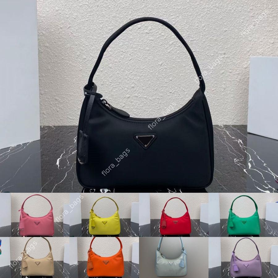 Fashion Women Nylon Underarm Hobo Bag Luxury Multi color Purses Cross Body Tote Mini Shoulder Handbag Lightweight Casual Daily Armpit Purse For Ladi