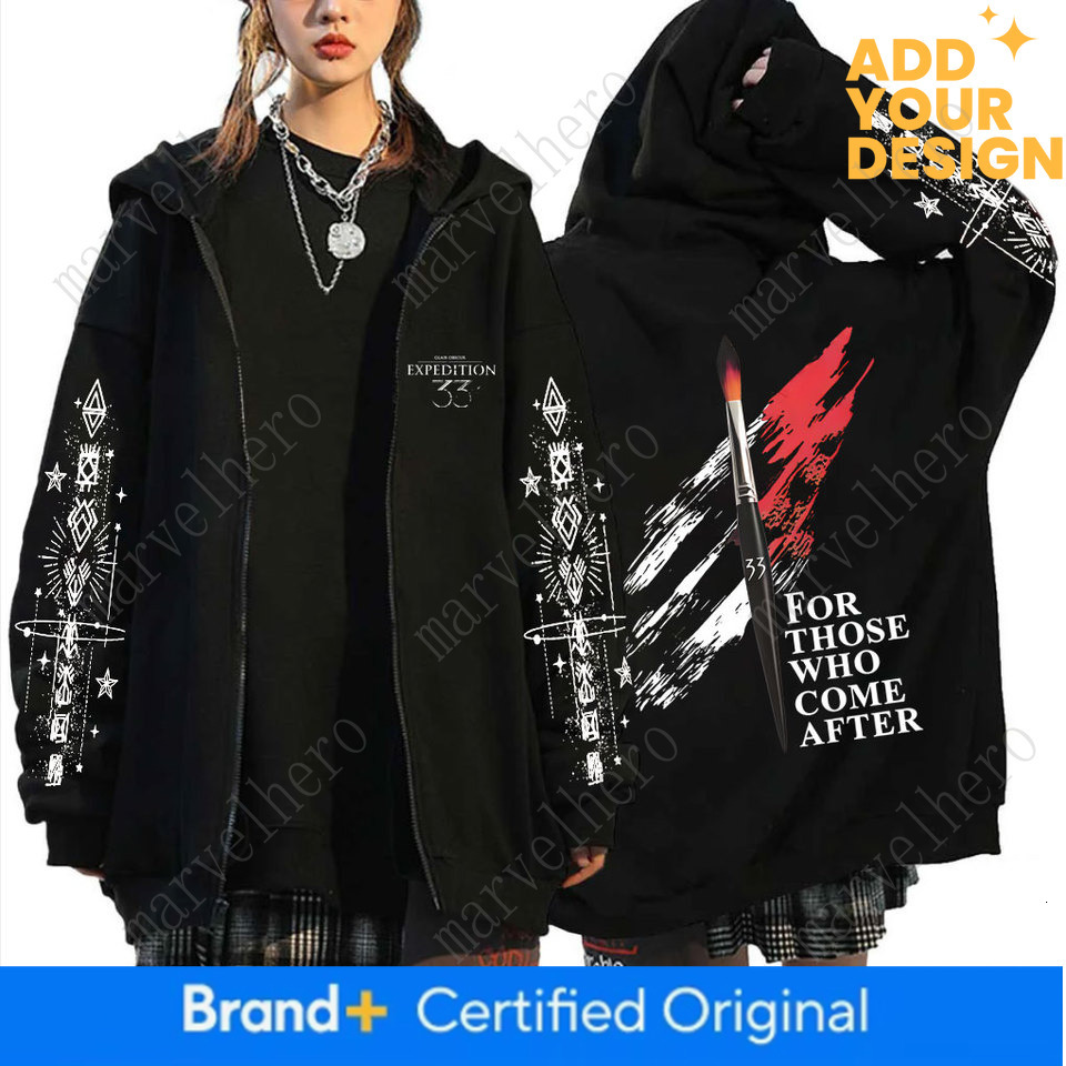Game Clair Obscur Expedition For Those Who Come After Zipper Hoodie Men Women Otaku Cosplay Harajuku Zip Up Jacket Sweatshirt