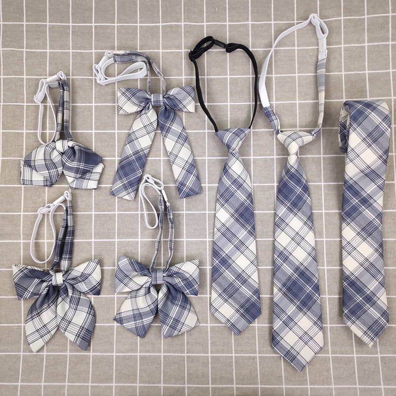 Gentle cut, ready-to-ship Japanese-style JK collar and bow tie set, handmade bow, unisex, DK uniform accessories