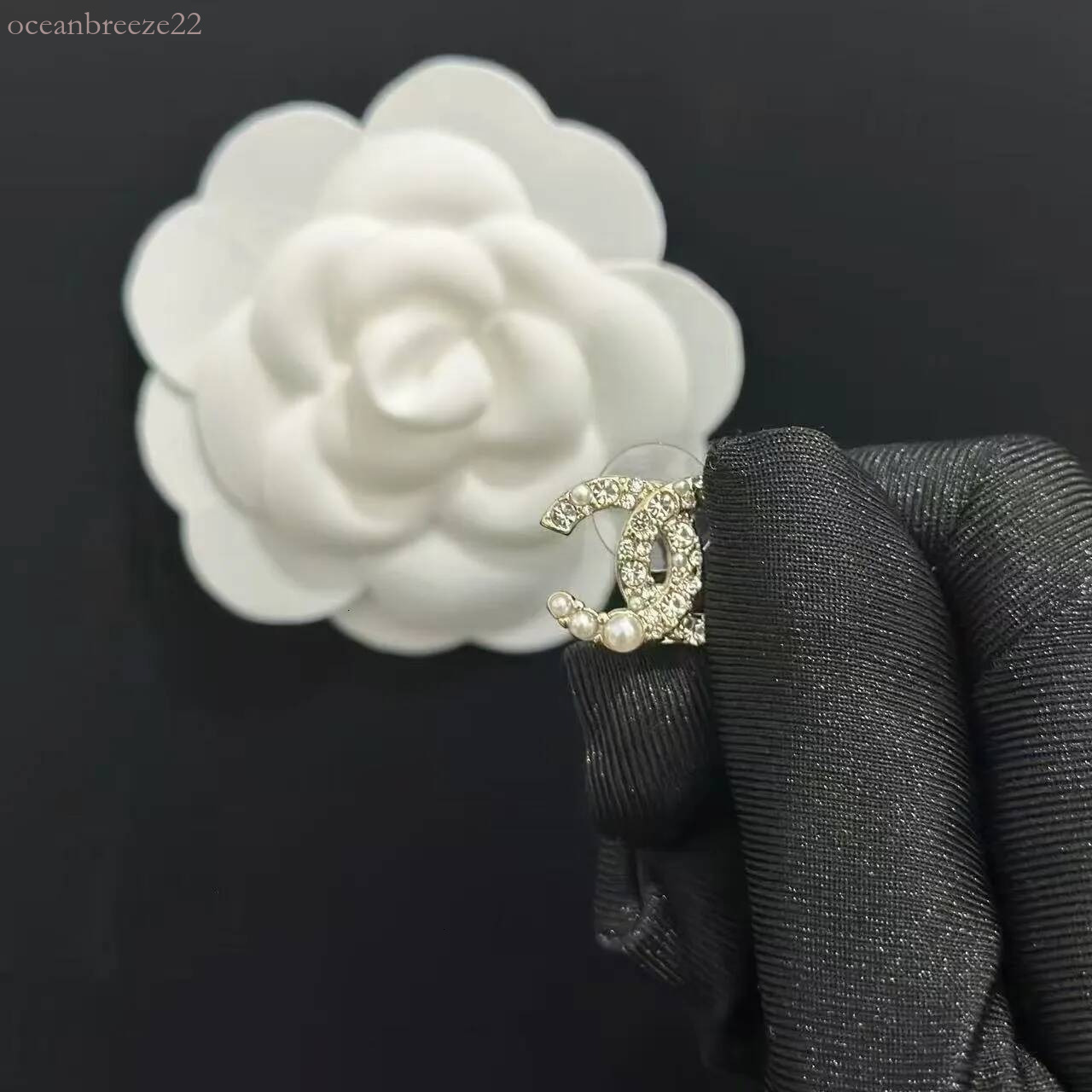 cc earrings Designer Jewelry Authentic double pearl designer fashion earrings classic non fading elegant chan earrings Studs chanlys earring cc jewe