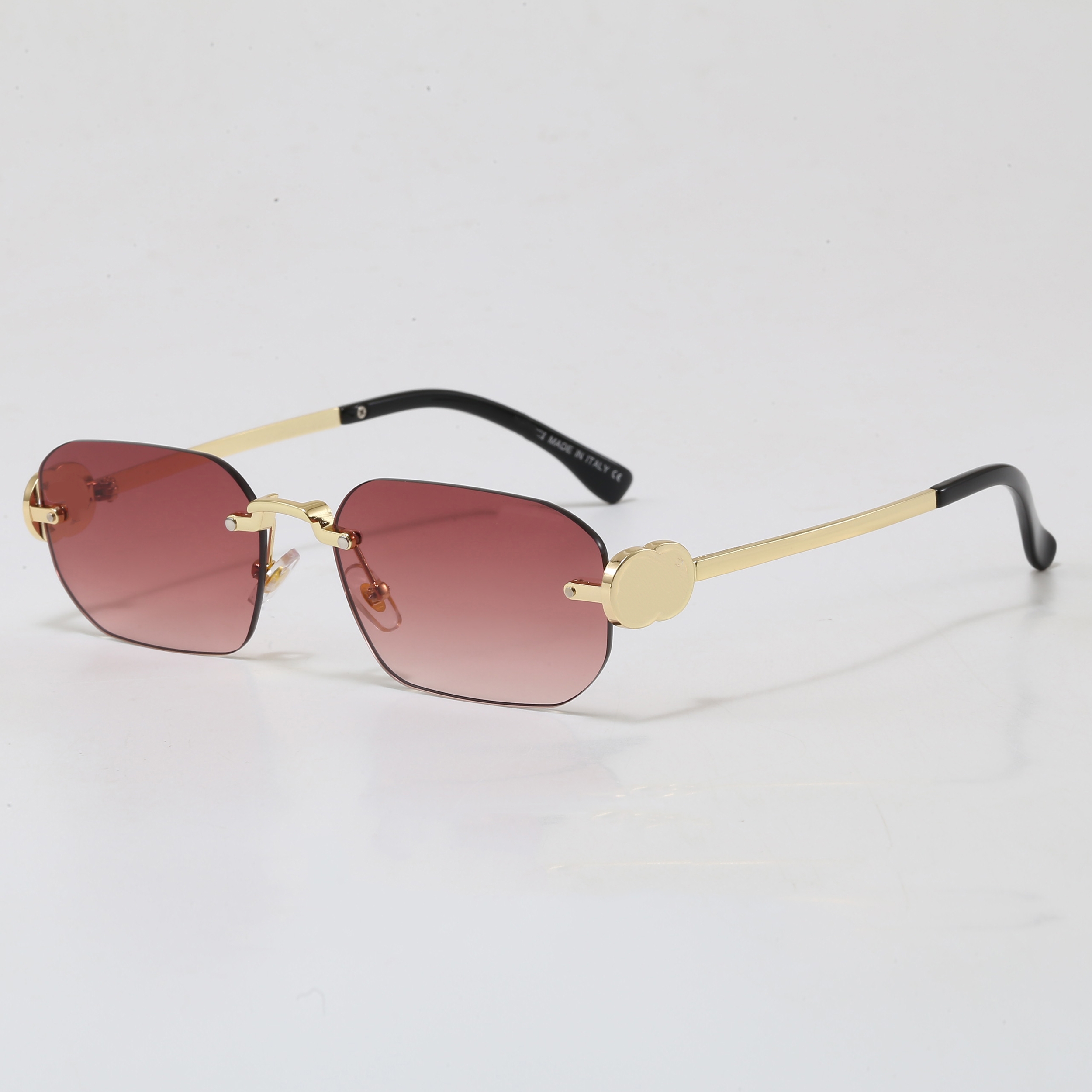 Frameless Sunglasses for women designer sunglasses men sunglass woman rimless frame mirror cat eye shades luxury metal sun glasses for women Y2K spi