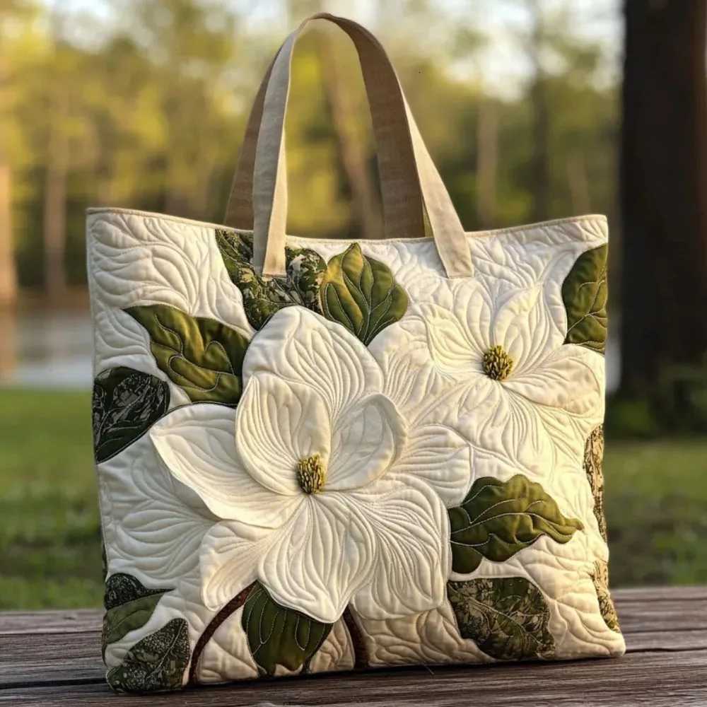 Evening Bags Vintage Women Printed Tote Bag Lightweight 2D Printed Patterns Shoulder Bag Large Capacity Canvas Shopping Bag Lady H261016
