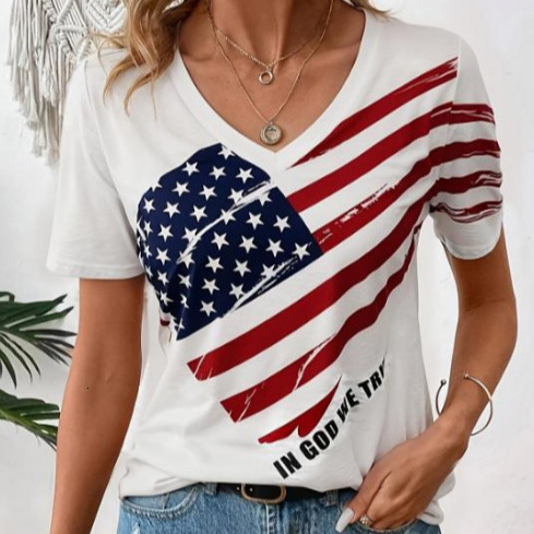2026 New Spring Summer Women's Tops: V-Neck Short-Sleeved T-Shirts, Fashionable And Casual, Directly From The Source Factory, Custom Designs Av