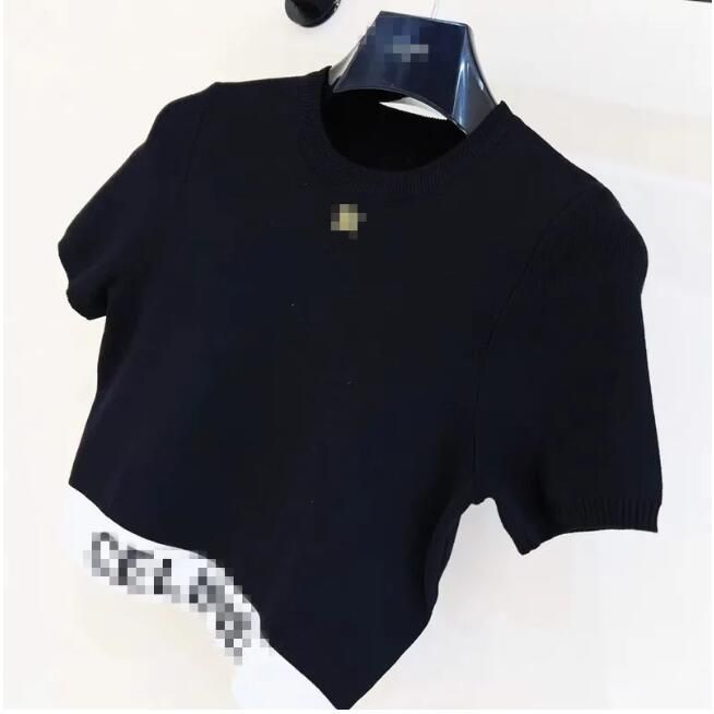 Spring 2026 new embroidered hoodie crewneck jumper loose casual short-sleeved T-shirt sweater