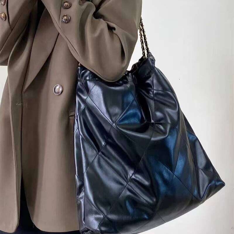 Luxury Leather Shoulder Bag with Large Capacity - Stray Garbage Style Handbag