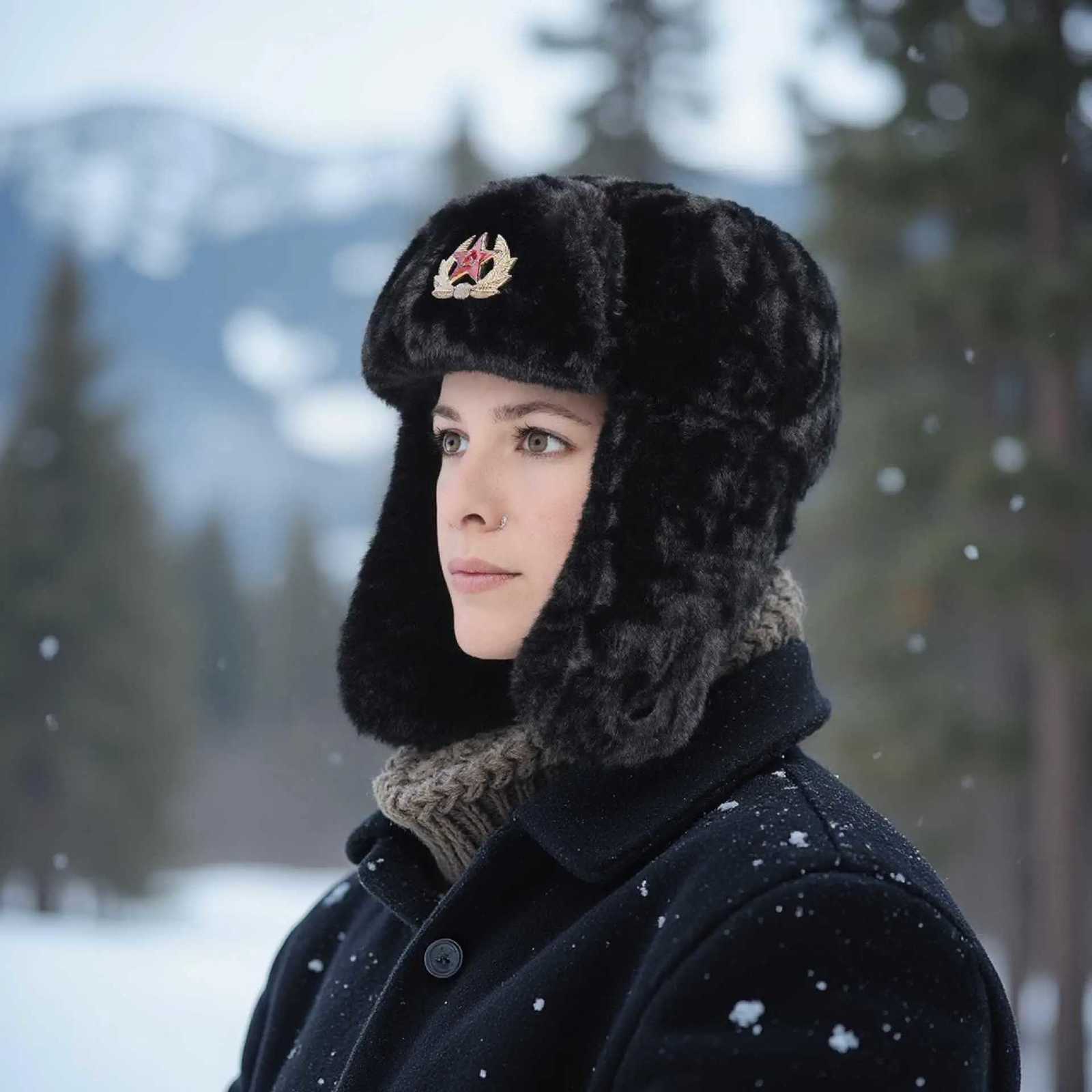 Trapper Hats Unisex Warm Mens Women Bomber Hat Trapper Cap Earflap Winter Earflaps Ski Hat Warm Russian Ushanka Fur Hats Russian CapT261017