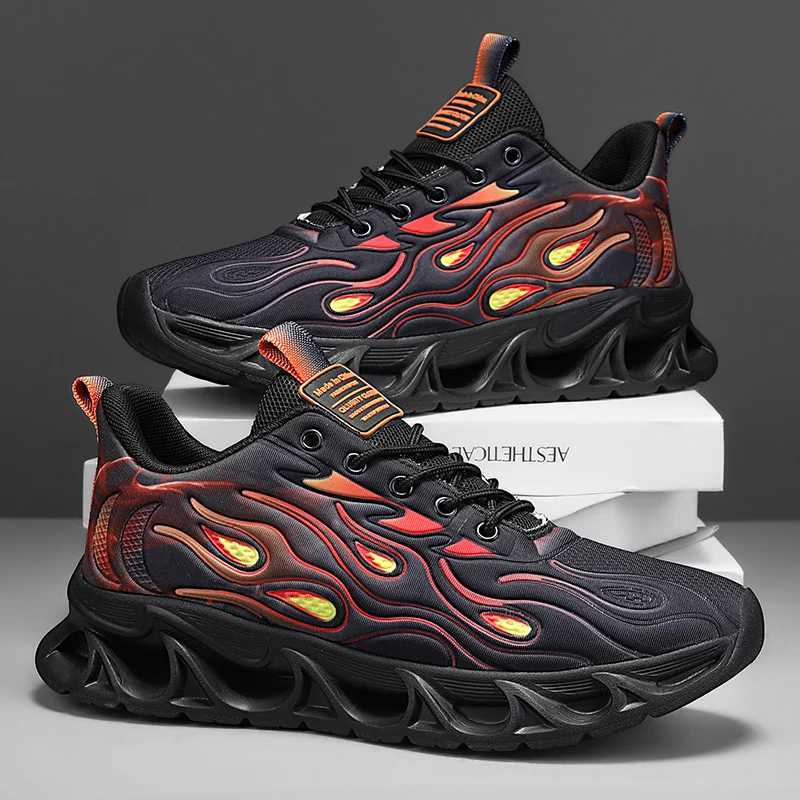 Casual Shoes Men's Plus Size Shock-Absorbing Casual Sports Shoes Four Seasons Breathable Soft Sole Outdoor Running Shoe Light Speed Sneakers H2