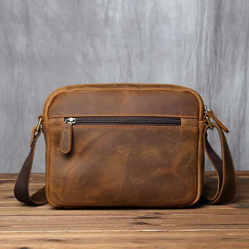 Designer Messenger Totes Men's NZPJ Leather Bag Casual Top Layer Cowhide Bag Shoder Bag Horiztal Backpack Suitable For 9 Inch Ipad J261016