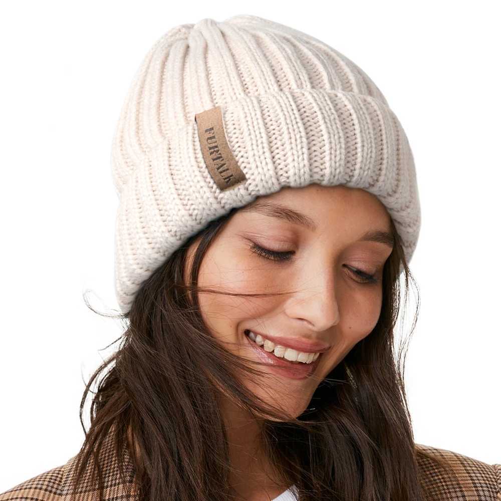 FURTALK Unisex Thick Winter Beanie Hat Cuffed Knitted Soft Warm Ski Cap for Men And Women Casual S261017V1KH