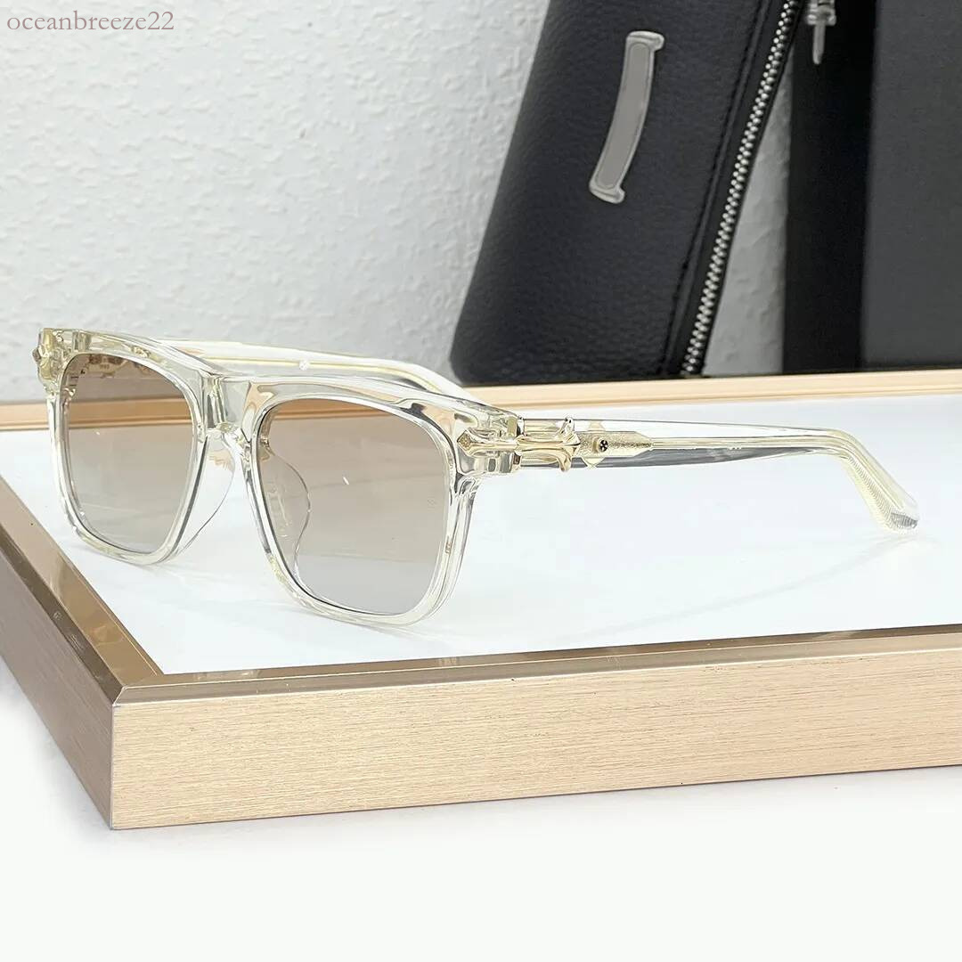 luxury chromed glasses for women designer cross glasses men eye frames woman new slidn square japanese style handmade frame hip Chrome Sunglasses 26