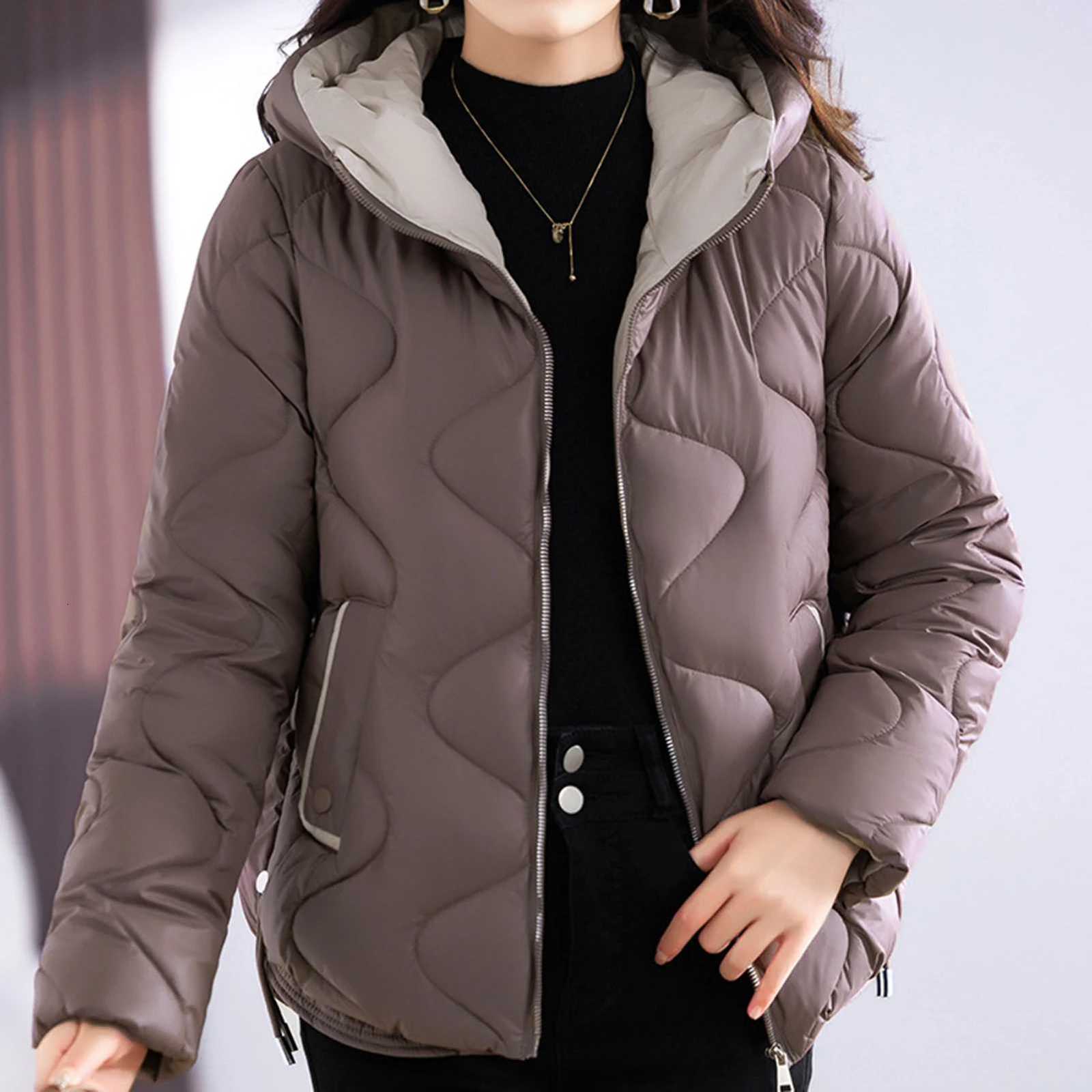 Women's Down Parkas 2023 New Women Winter Jacket Long Warm Parkas Female Thicken Coat Cotton Padded Parka Jacket Hooded Outwear M-4XLT261017