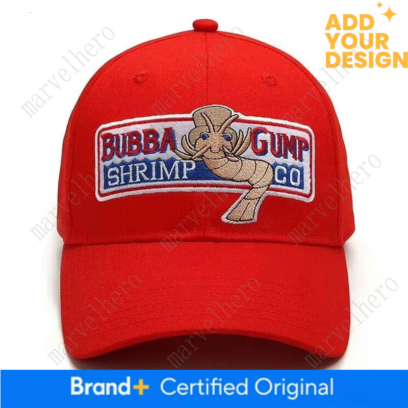 Fashion Design Hat BUBBA GUMP SHRIMP Baseball Cap Men Women Sport Hats Summer Cap Embroidered Casual Hat Forrest Gump Caps