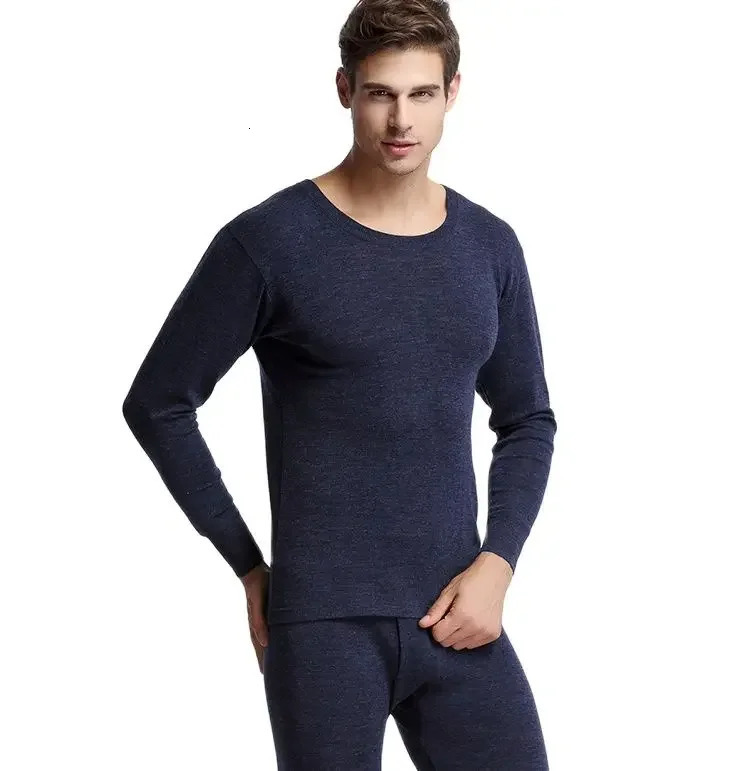Mens Merino Wool Thermal Underwear Set Top and Bottom 100% Merino Wool Base Layer Set Men Long John Tops Pants 230G Midweight 261015