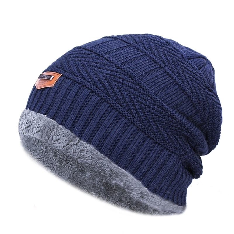 Winter Beanie Hat for Men Knitted Hat Winter Cap Beanie Women Thick Wool Neck Scarf Cap Balaclava Mask Bonnet Hats260920ww