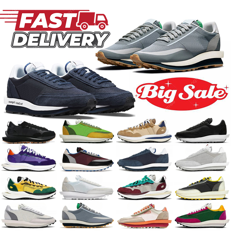 Designer running Waffles Shoes Sail nylon Black White Tour Yellow Stadium Sail Gum red Void Bright Citron Grey Game Royal Sneakers 36-45