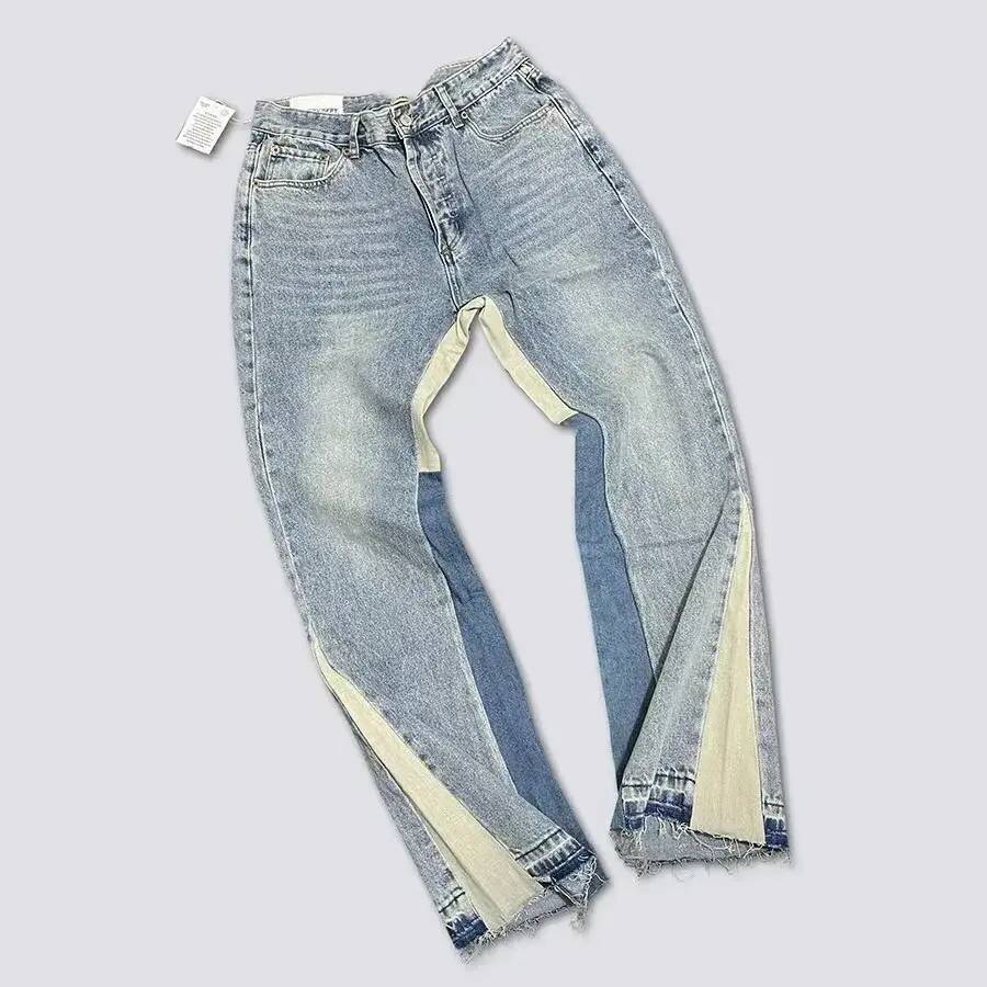 Men Jeans Baggy Flared For Mens Jean Brands Designer Pants Women Jeans Black Uomo trousers Y2k Pantalones Hombre Pantalon Denim 73d