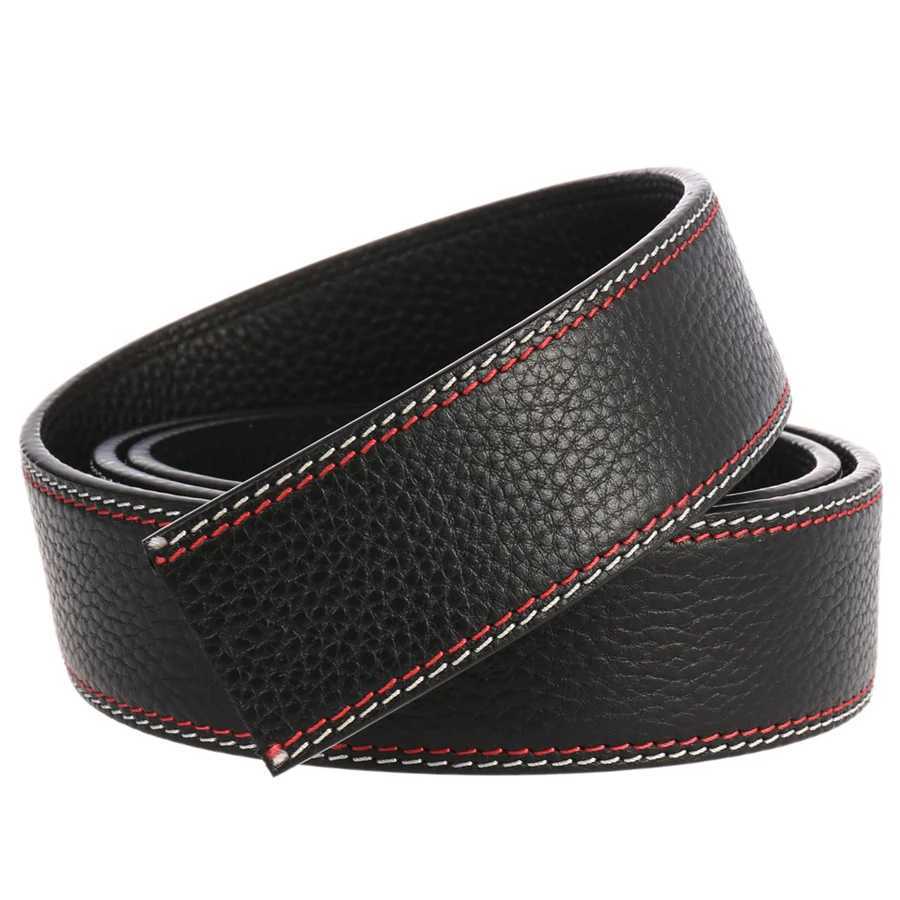 Leather Genuine Luxury Belts Cowhide Without Buckle 3.5cm Width No Buckle Automatic Belt Men High Quality B312 M261016