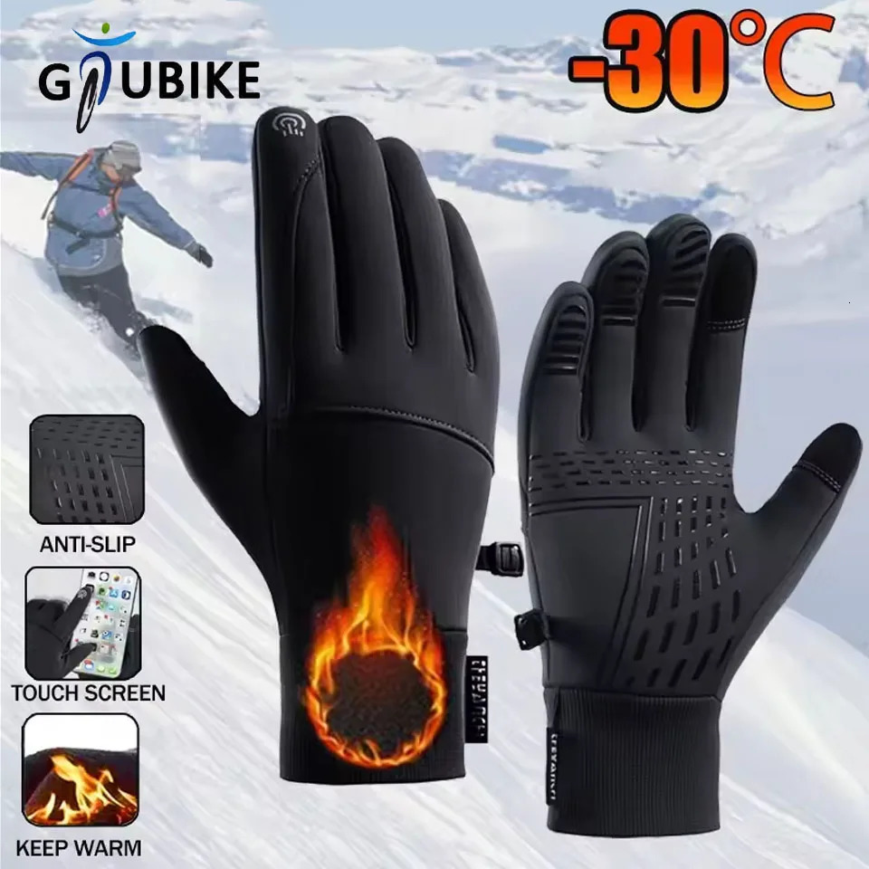 GTUBIKE Winter Men Women Warm Gloves Windproof Waterproof Touchscreen Gloves Outdoor Running Fishing Cycling Skiing Gloves 261016