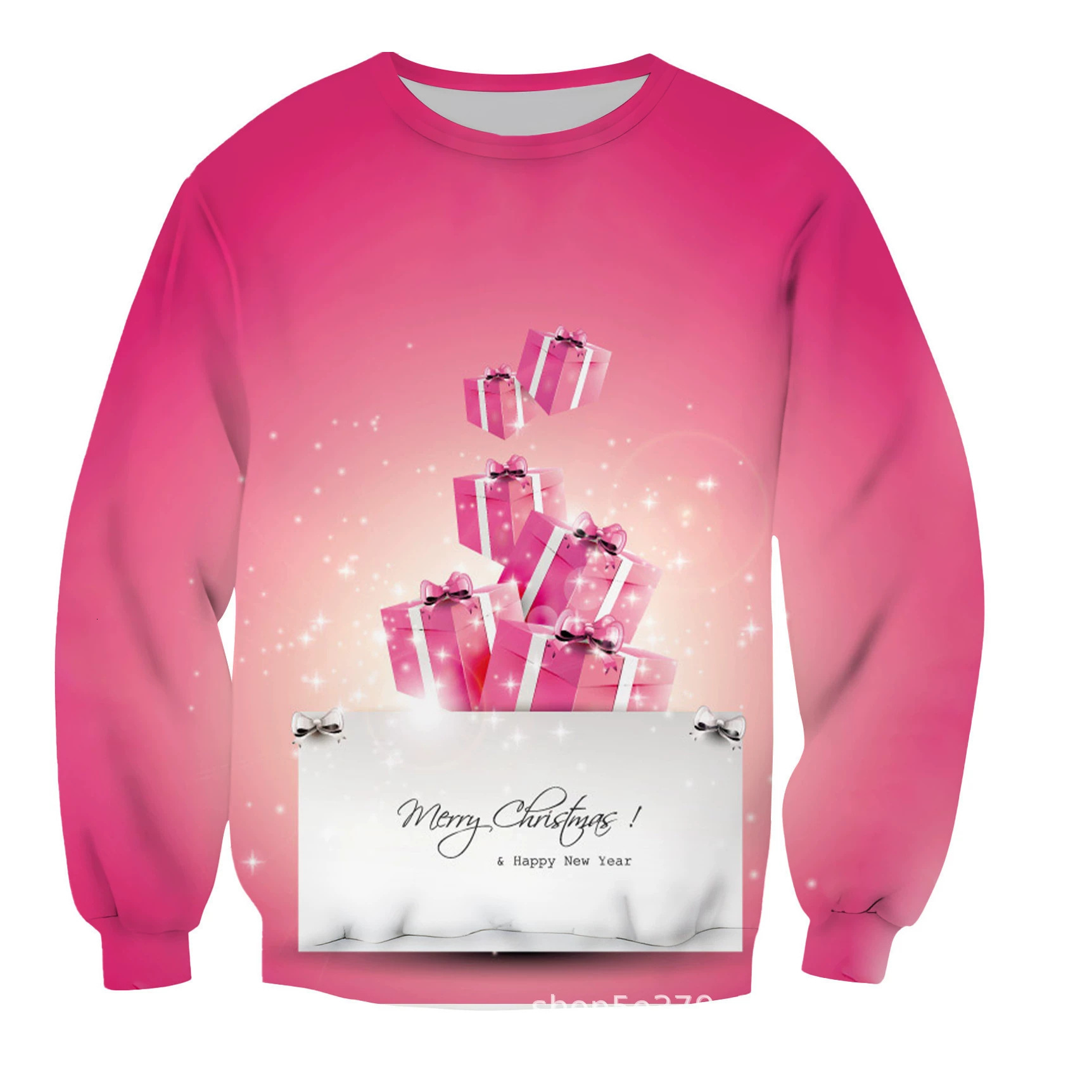 2026 Hot-Selling Women, 3D Christmas Tree Digital Print, Long-Sleeve Pullover Sweatshirts For Men And Women Free Shipping