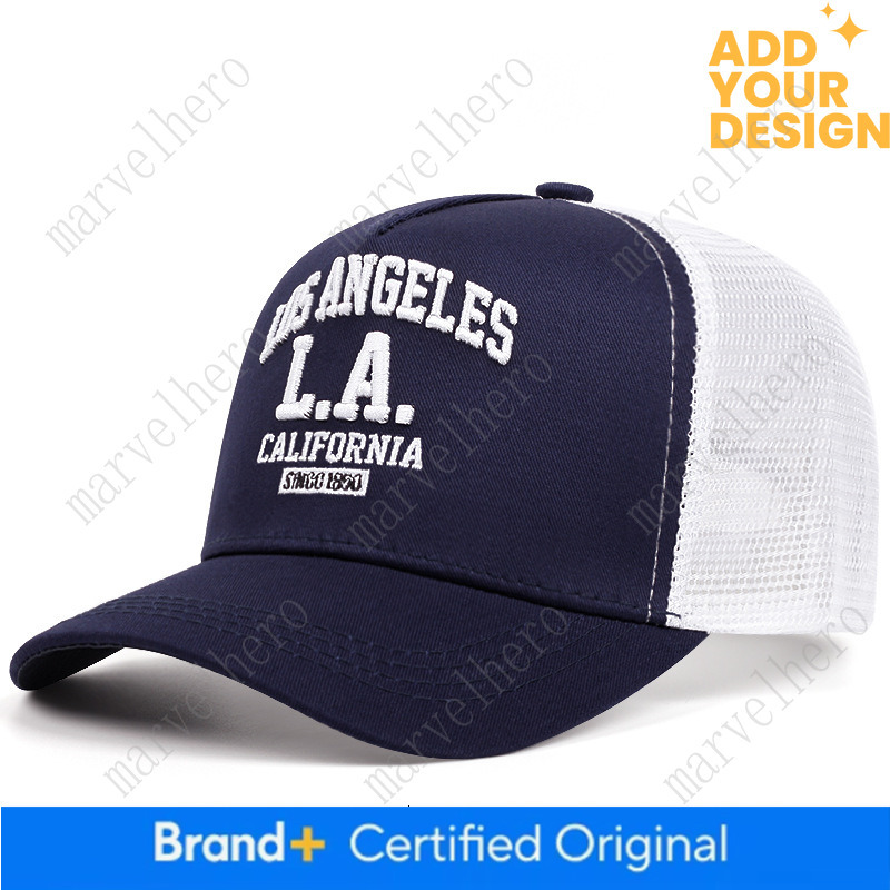 Foreign Trade LA Los Angeles Embroidered Baseball Outdoor Sports Cross Border Summer Sunshade Breathable Mesh Cap