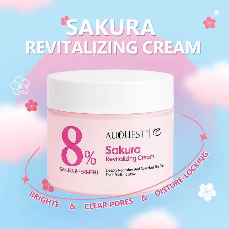 AUQUEST Sakura Face Cream Whitening Nourishing Smooth Wrinkles Hyaluronic Acid Moisturizing Korean Skin Care Cosmetics S2610177CSQ