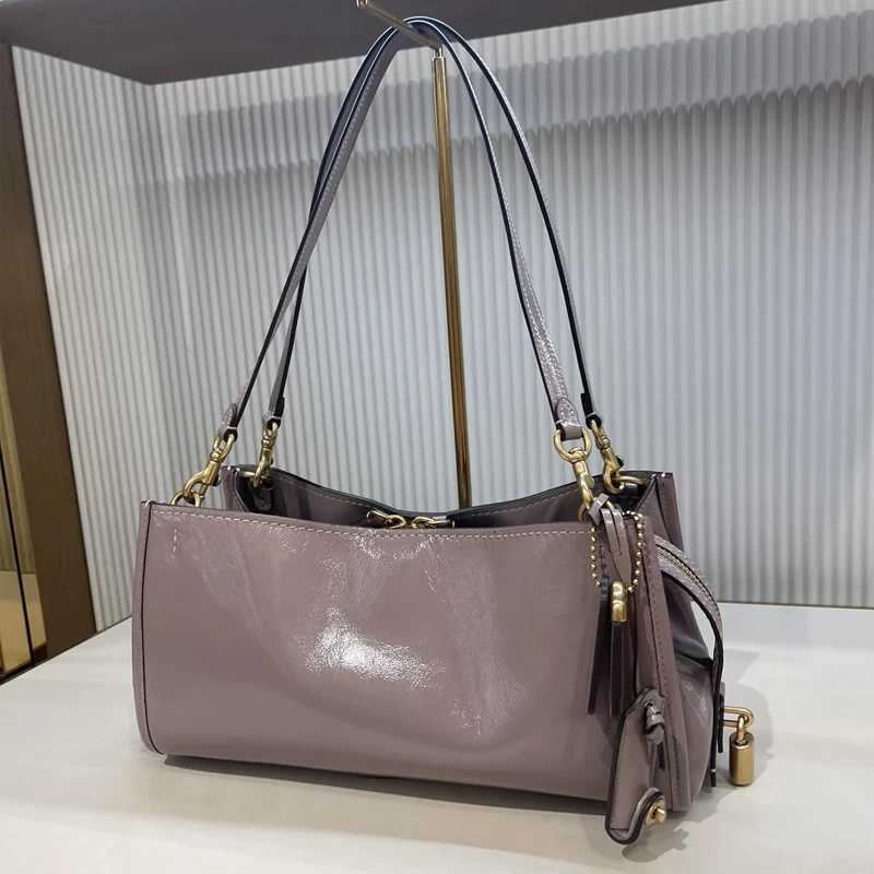 Evening Bags Rogue 34 Satchel Underarm Bag For Women Designer Handbag Purse 2026 New In Vintage PU Oil Waxed Multi-Story Lock Shoulder H261016