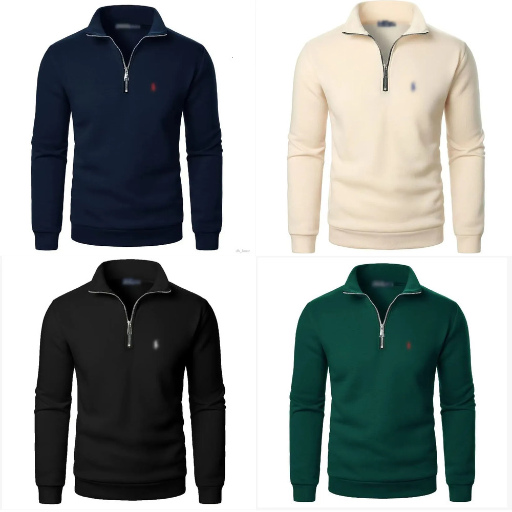 Designer hoodie Luxury polo zip knit Embroidered Pony Couple top pullover half zipper luxury casual jumper autumn wool men hoodies