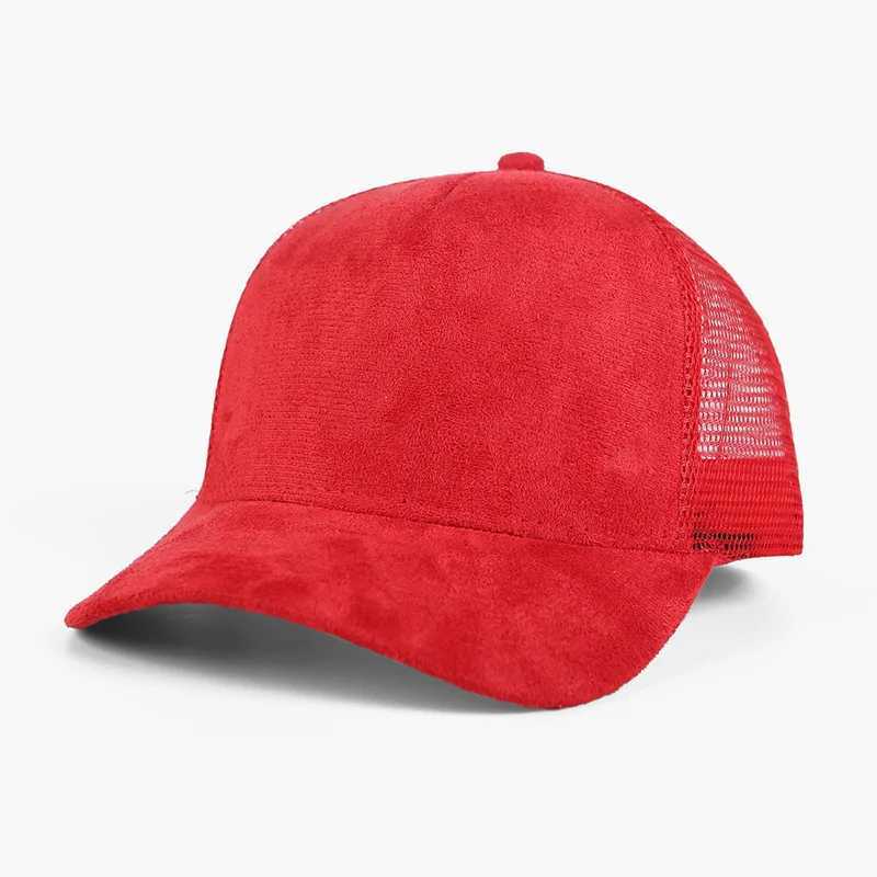 summer Cap Suede Baseball Men's and Women's Solid Color Five-panel Curved Brim Adjustable Hip-hop Hat for Burning M261016