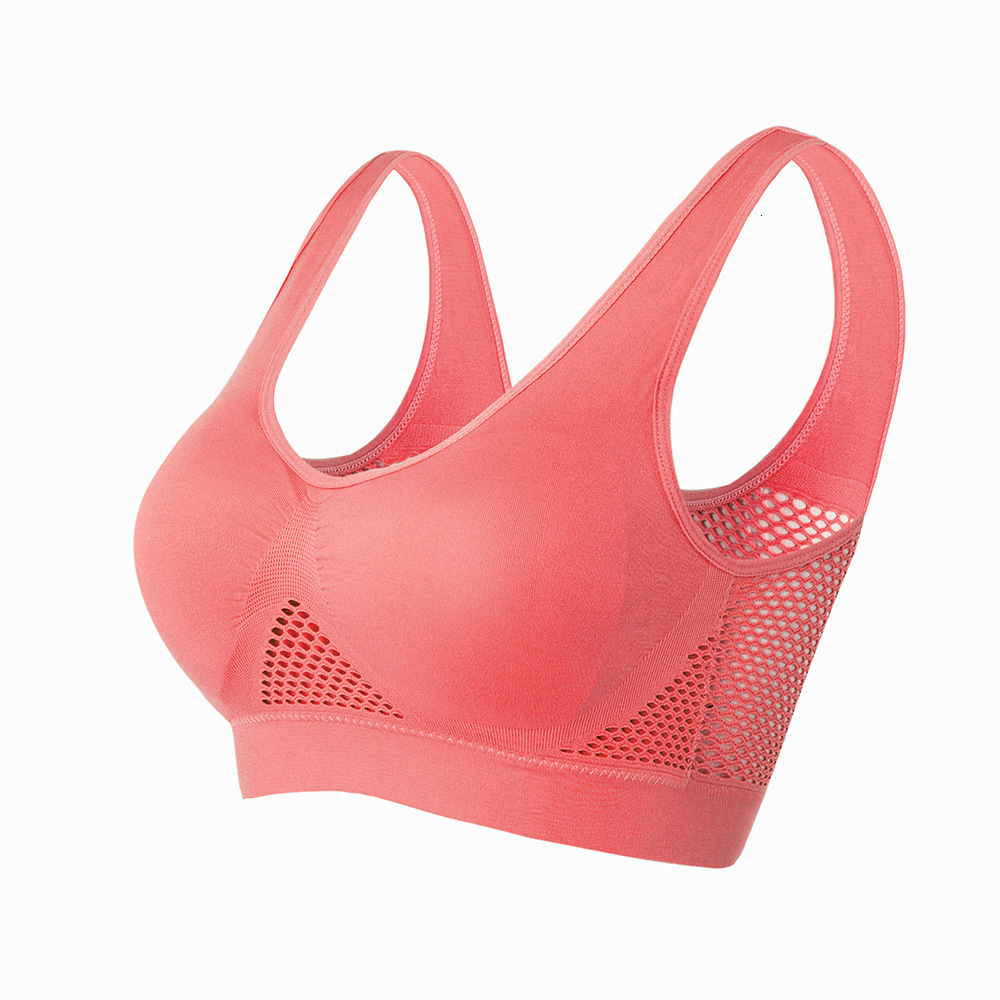 Breathable Sports Top Fitness Women Brassiere Removable Padded Sport Bra Running Gym Seamless Push Up Bras dongdumaoyi
