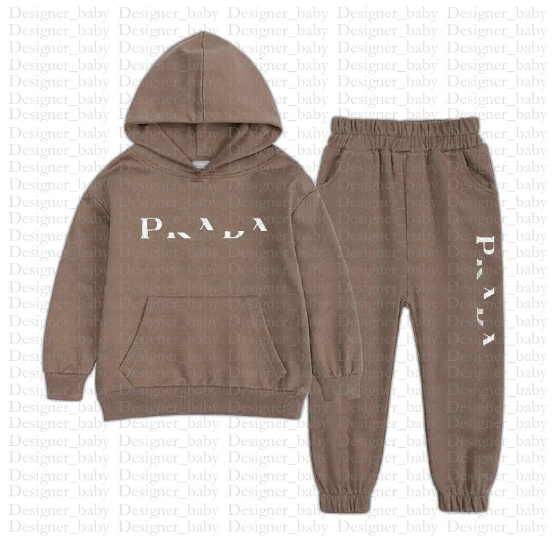 2026 NEW 13years Children's Clothing Hoodie Sets BABY Boys Girls Cotton Garment Kids Designer Printing Outdoor Sports Suit Sweater Pants 2 PC S