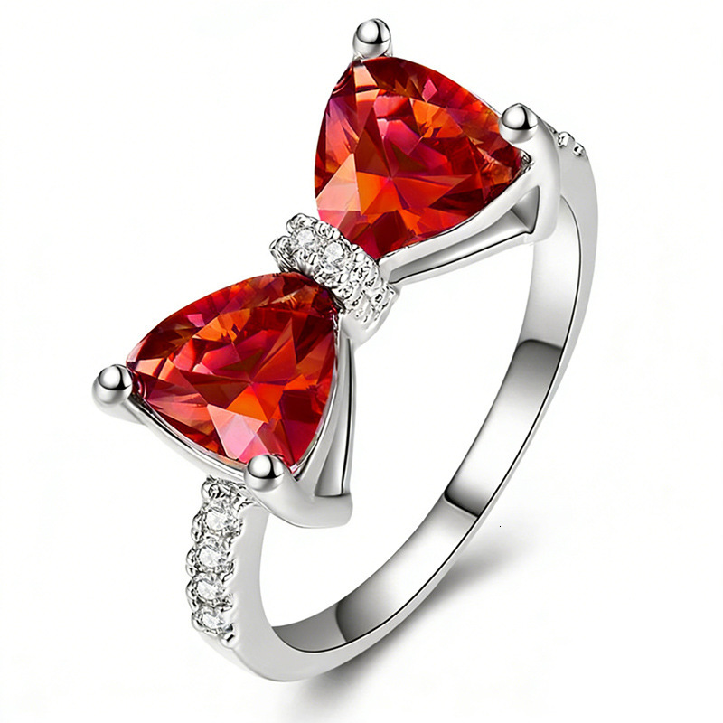 Custom-Made Cross-Border Best-Selling Jewelry Series: Luxurious Sophisticated Bow Zircon Ring, Sweet And Cool Style Index Finger Ring For Women