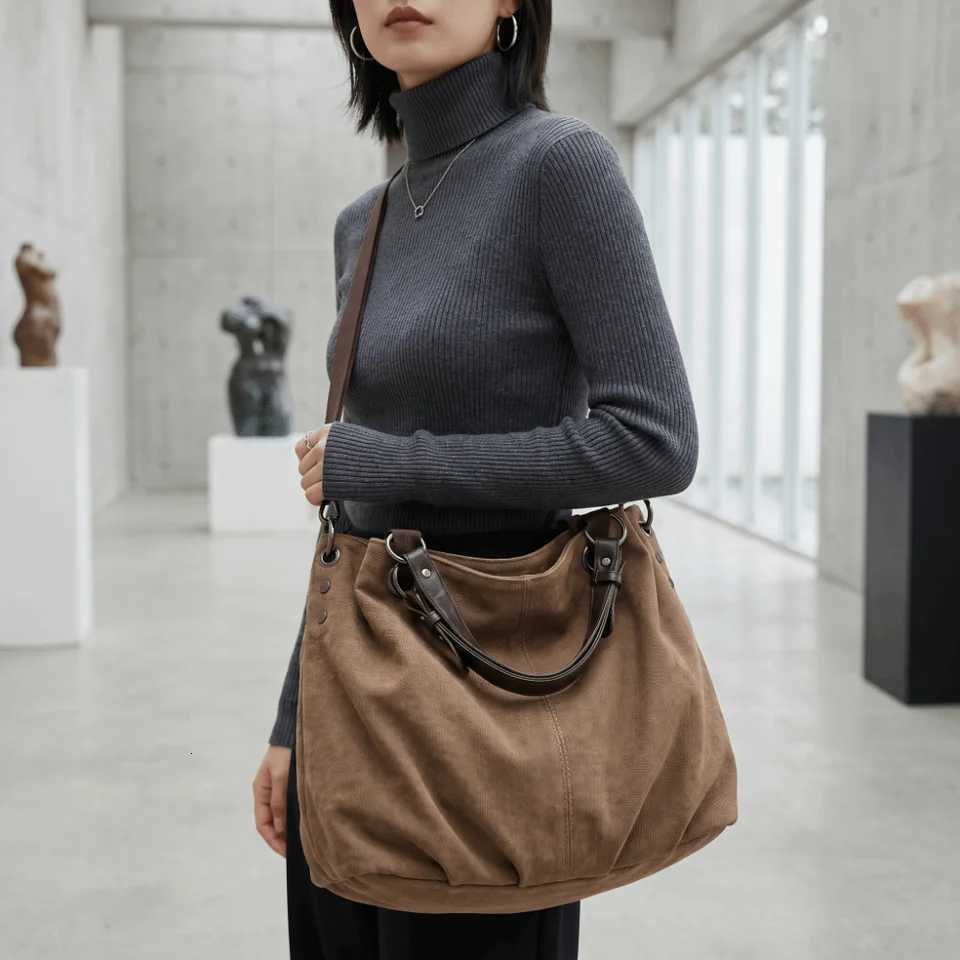 Cross Body Casual Large Capacity Canvas Crossbody Bag Durable Adjustable Strap Tote Bag Vintage Top Handle Shoulder Bag Commute H261016