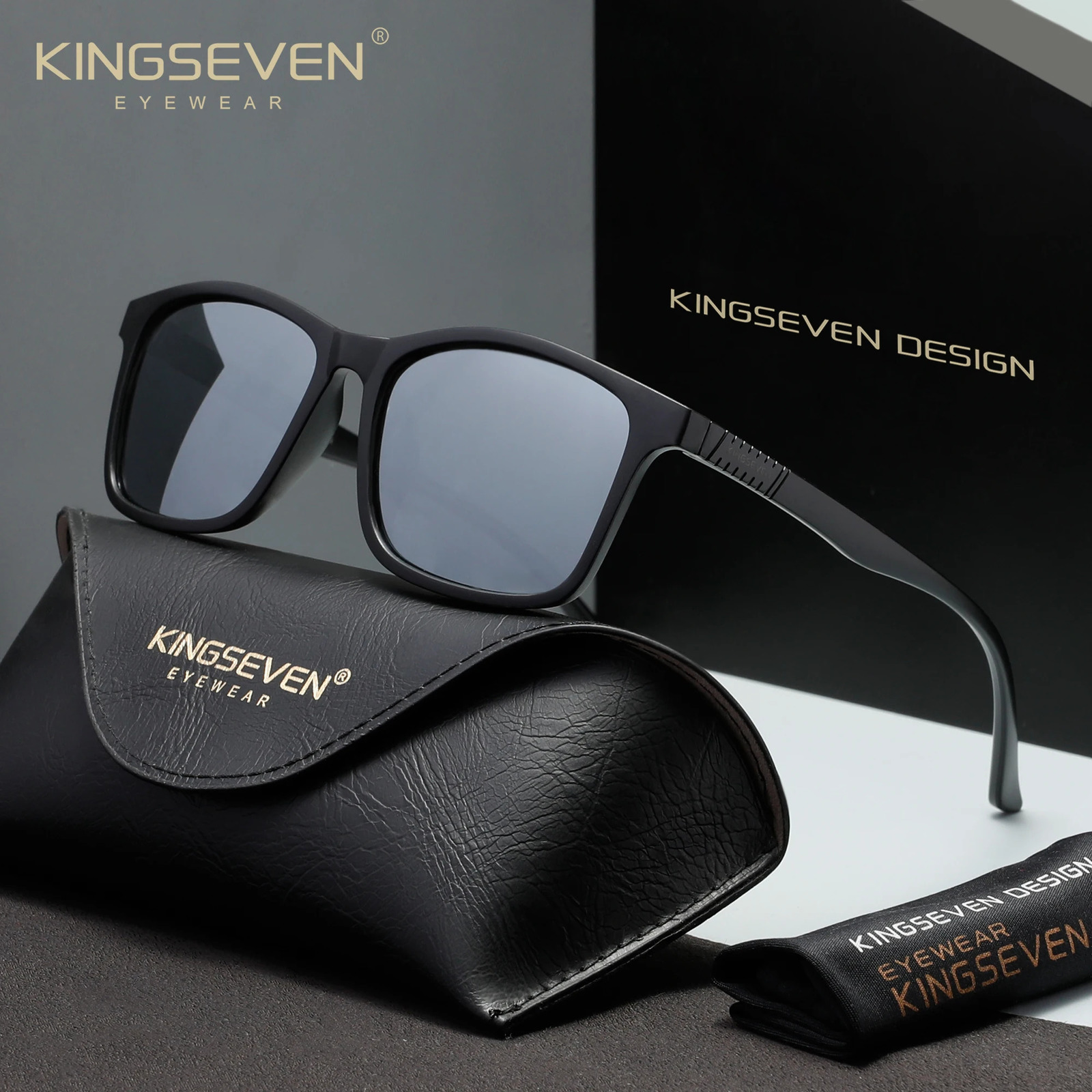 KINGSEVEN Sunglasses Men Women Polarized UV400 Driving Anti- Fashion Glasses Outdoor Sports Causal Driving wear Frames 261016