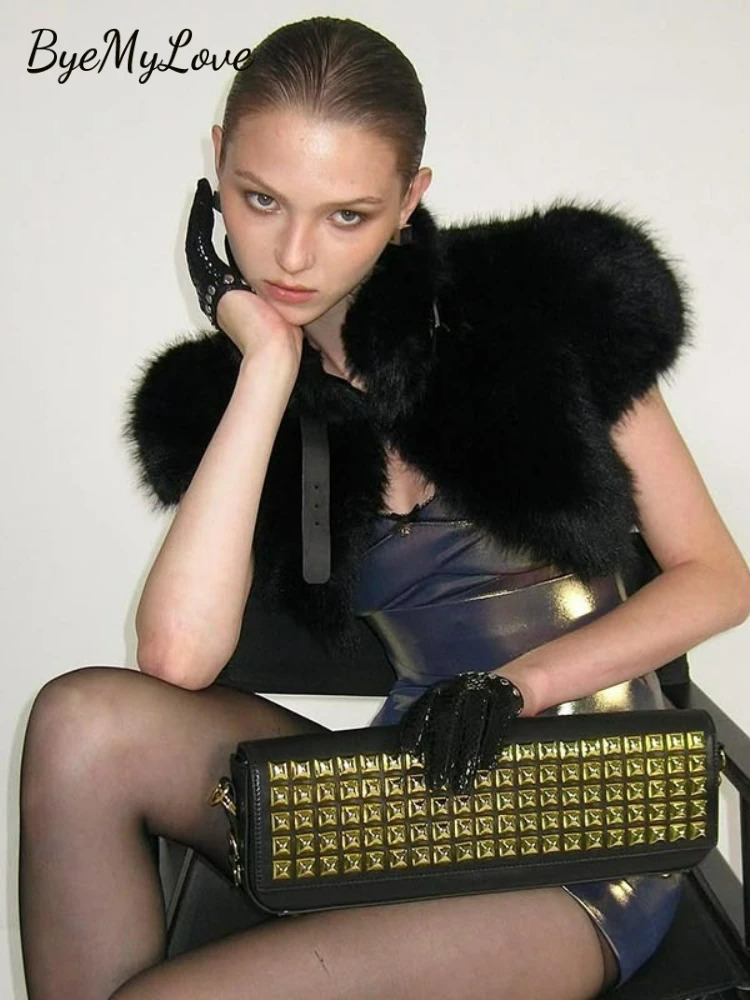 Womens Faux Fur Bolero Shrug Collar Style with Buckle Closure Warm Soft Fluffy Black Faux Fur Vintage Party Evening Wear 261016