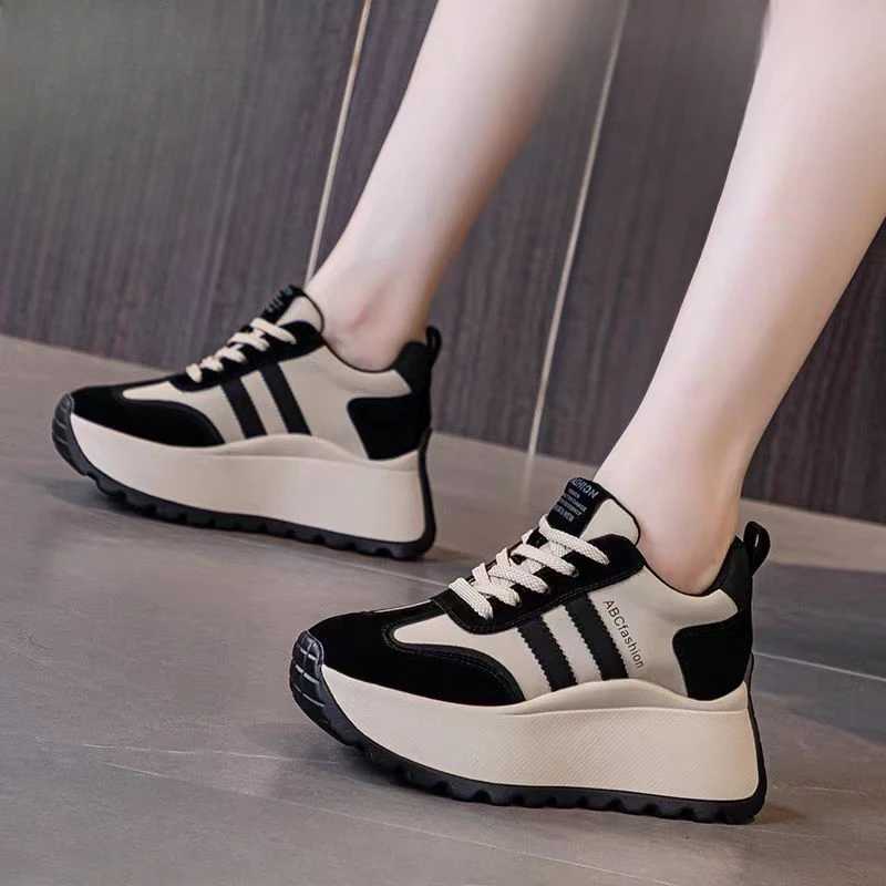 Casual Shoes Women's Sneakers Platform Shoes Spring and Autumn New Fashion Versatile Thick Sole Outdoor Casual Lightweight Shoes H261016