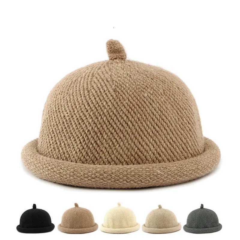 Beanie/Skull Caps 2026 Autumn and Winter Polyester Solid Docker Cap Brimless Hat Beanie Hats Landlord Sailor Cap Girl and Women 230T261017
