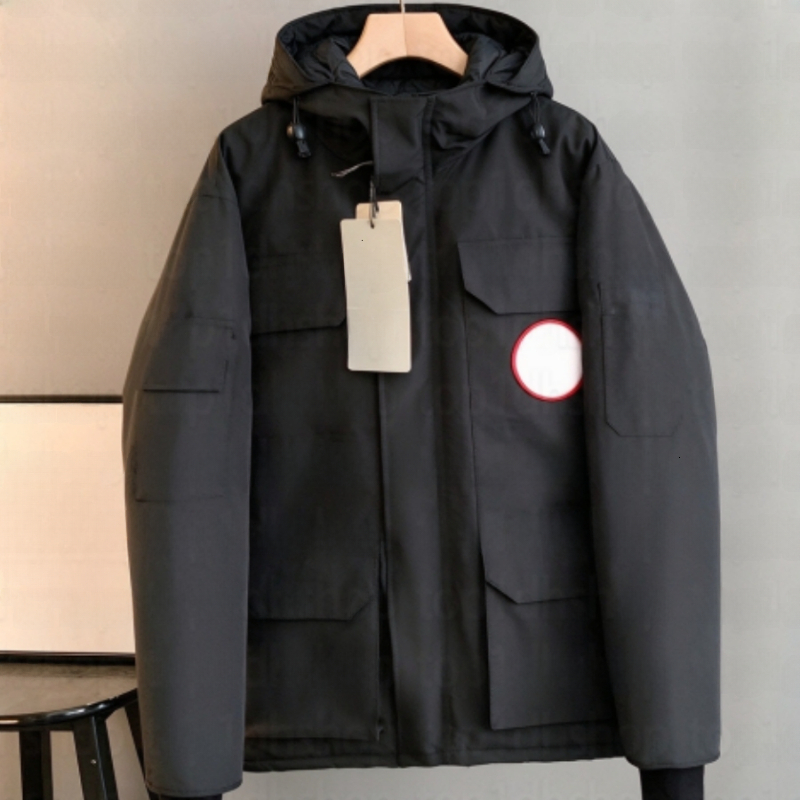 Men Winter Hooded Parka Jacket Thick Warm Padded Coat Detachable Fur Collar Multi Pocket Windproof Outdoor Cold Weather Outerwear jacket