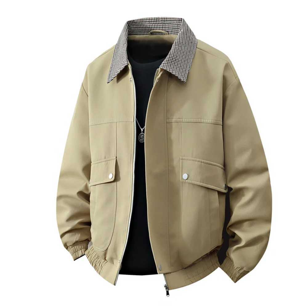 Fashion Plaid Lapel Coat for Men New American Autumn Lightweight Luxurious Men's Jacket High-quality Retro Style Warm Coats Men S261017HIV7