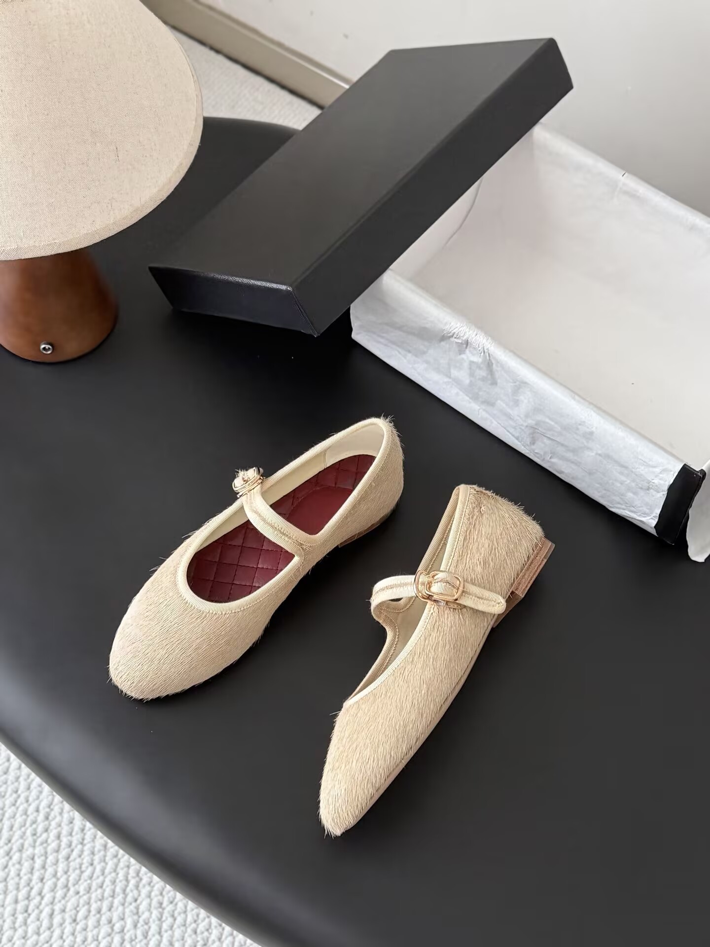 Paris Designer Quilted Ballet Flats for Women - Slip-On Ballerina Shoes with Round Toe - Dress & Wedding Mary Jane Flats