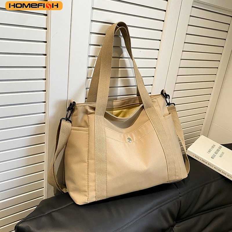 Shoulder Bags HOMEFISH Large Capacity Solid Color Messenger Bag Nylon Casual Crossbody Bag with Adjustable Removable Strap H261016