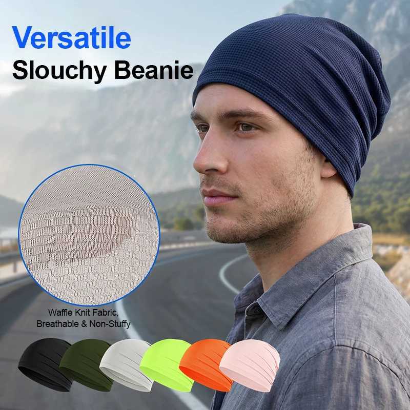 Beanie/Skull Caps Slouchy Beanie Summer Cycling Skull Cap Breathable Unisex Quick Dry Stretchy Lightweight Hiking Outdoor Versatile Slouch HatT26101
