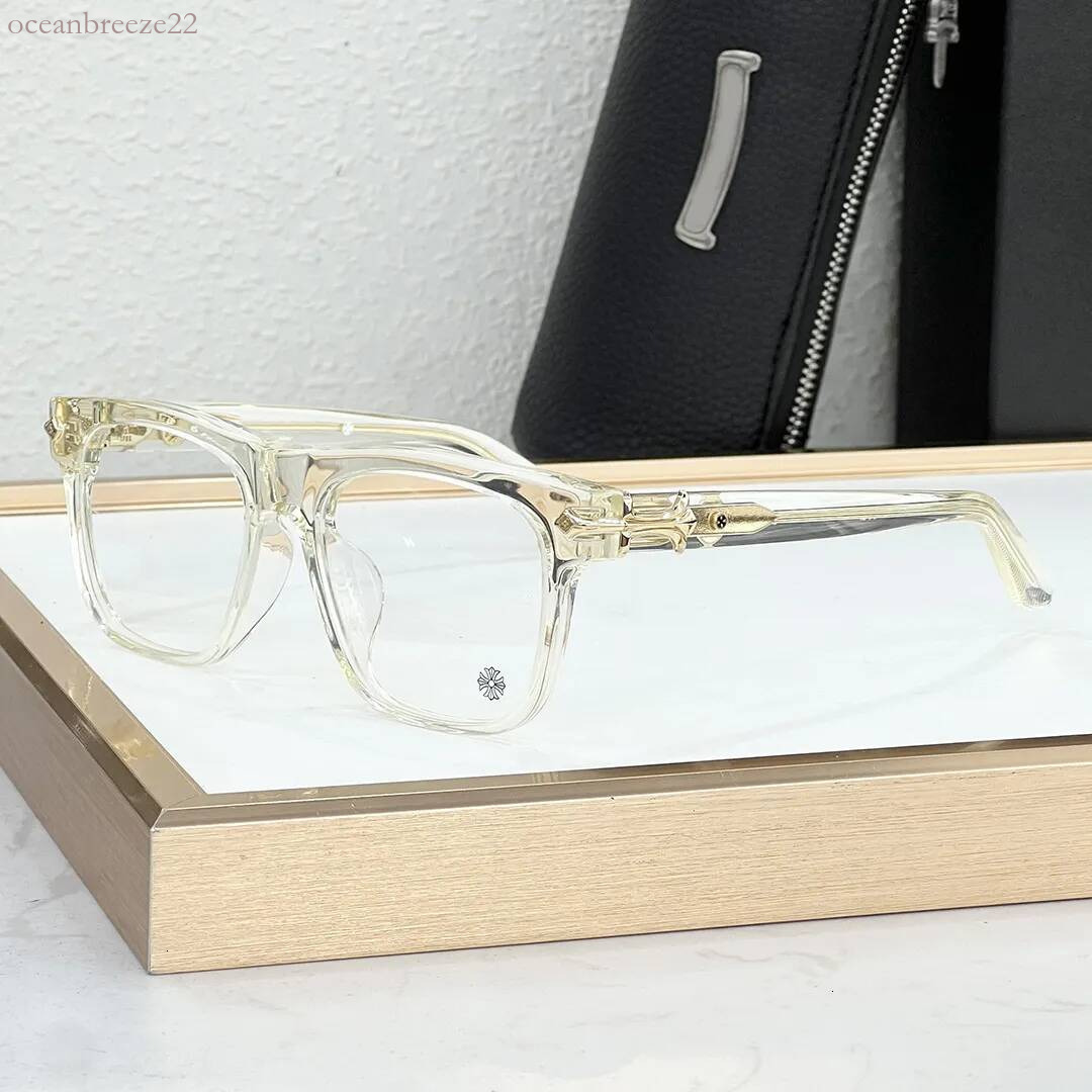 luxury chromed glasses for women designer cross glasses men eye frames woman new slidn square japanese style handmade frame hip Chrome Sunglasses 1f