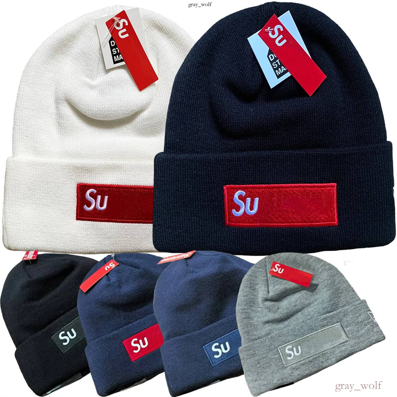 Luxurys Designers Beanie Knitted Cap Red Box Patch Men Women High Quality Smooth Winter Hats Wool Bonnet Solid Color Cuff Skull Caps Hip Headwear Wh
