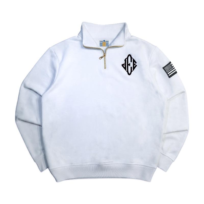 Sweat-shirt à col polo brodé vintage pour hommes de haute qualité, pull ample à manches longues, haut streetwear décontracté pour le printemps et