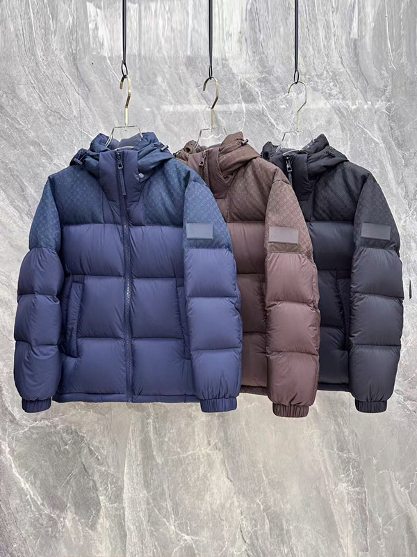 Factory direct sales: authentic, new autumn/winter collection, high-quality white duck down puffer jacket with a letter logo jacquard design