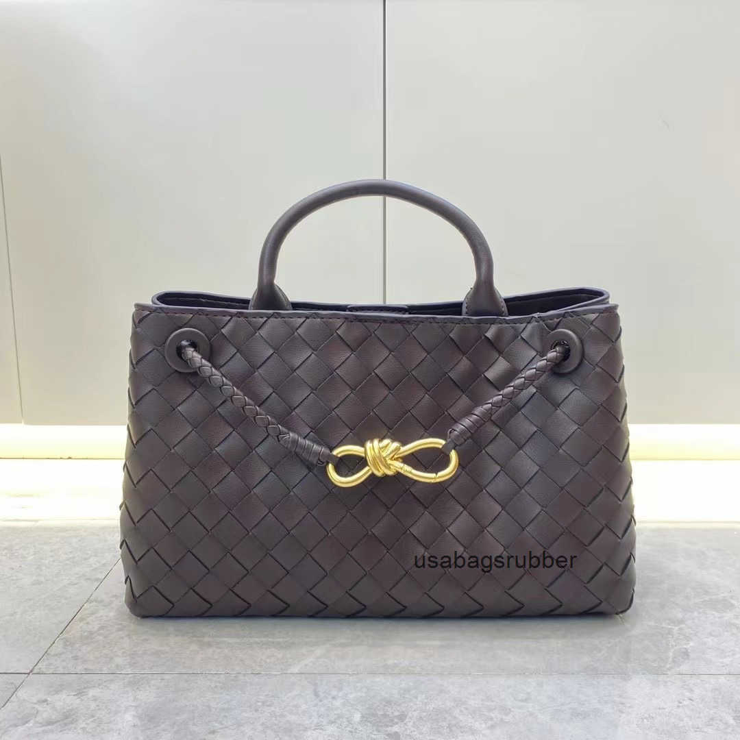 Luxe Designer Style Design Spring New Metal Rope Buckle Woven Tote Bag Single Shoulder Handheld Large Capacity Women's Bag