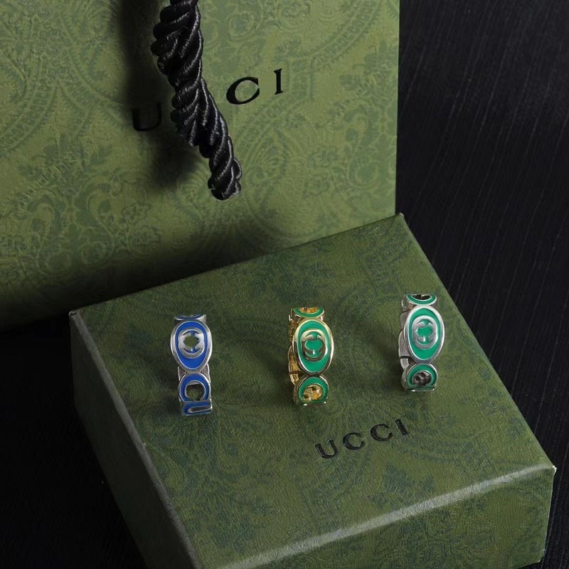 Designer Jewelry gg rings Letter Resin Adjustable Open Fashionable and Versatile Brass Ring