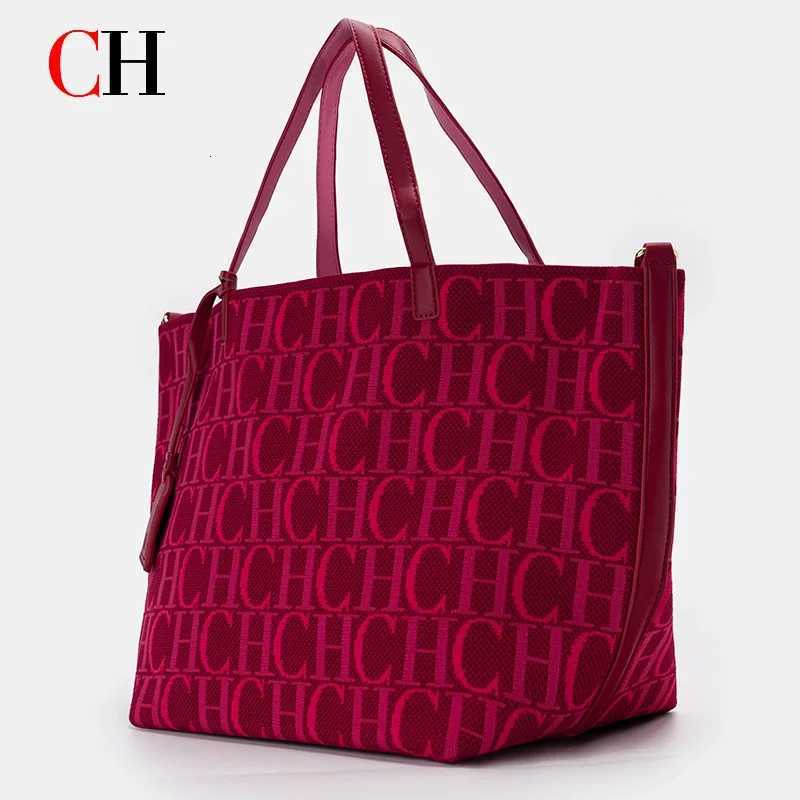 Evening Bags CH Tote Bag Women Large Capacity Monogram Shoulder Bag Designer Fashion Handbag Work Travel Shopping New Arrival H261016