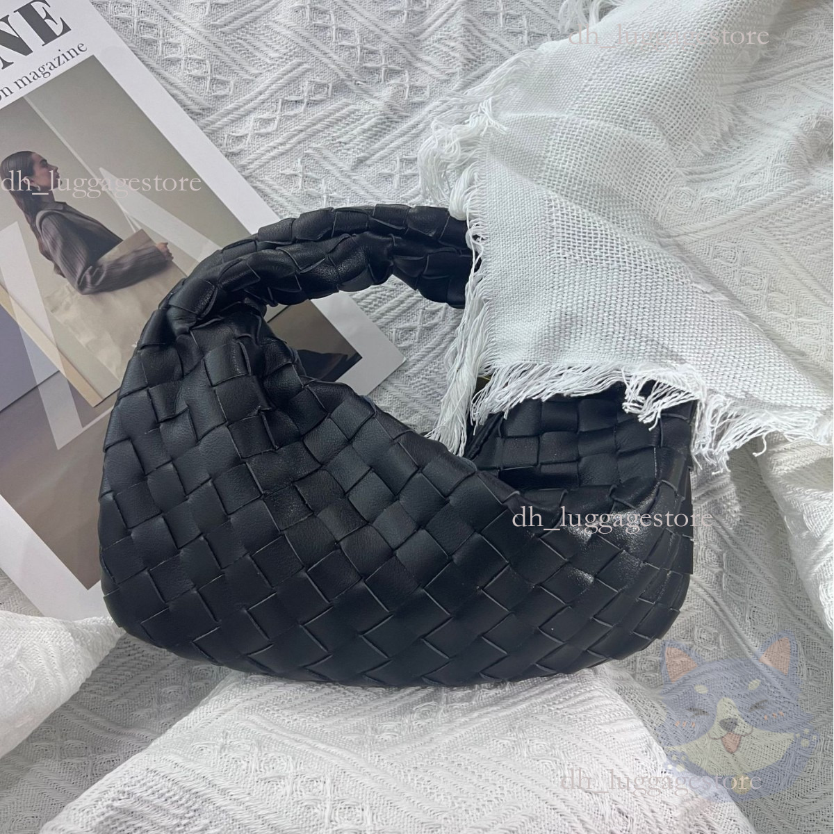 2025 Hot designer bag Sale New Genuine Luxury Bag Leather Hand-Woven Bag Cloud Soft Leather Wrinkled Dumpling Bag Versatile Handheld Women's Ba